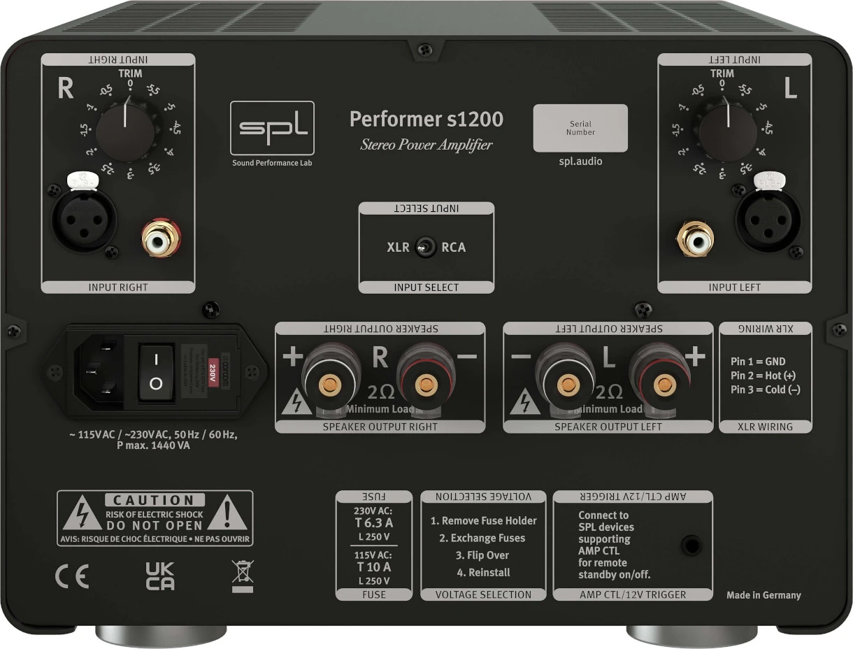 SPL Performer s1200, kraftvolle Stereo-Endstufe