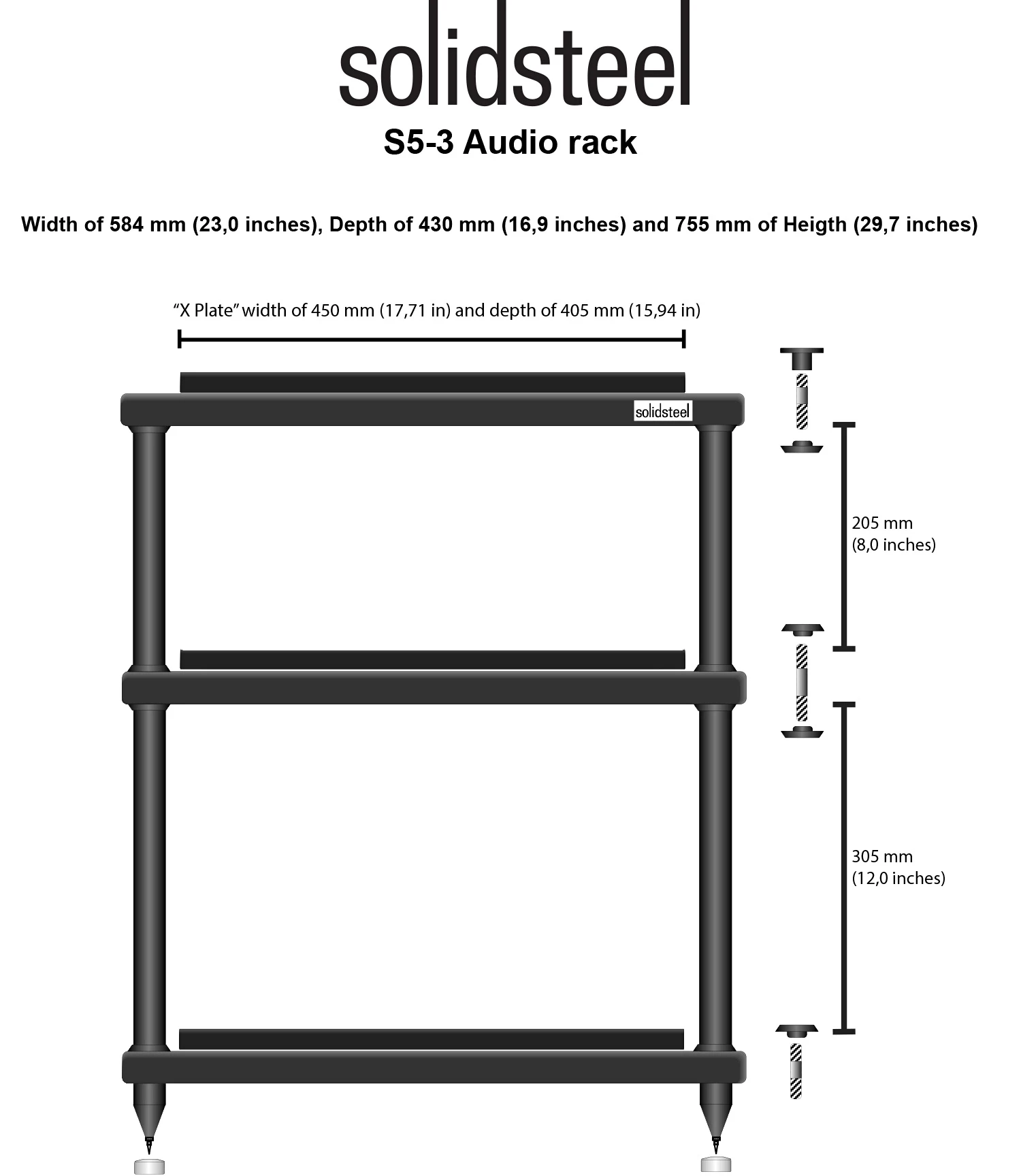 Solidsteel S5-3, Hi-Fi Rack